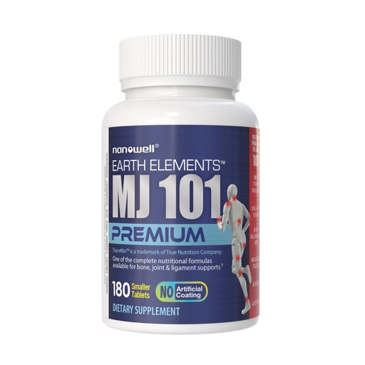 [BRSREFLYDEFR4CIY] NANOWELL MJ 101 – Daily Nutritional Support with Herbs – 180 Small Tablets | Bone, Joint & Muscle Health | with Glucosamine, MSM, Chondroitin, Enzymes, and Vitamins