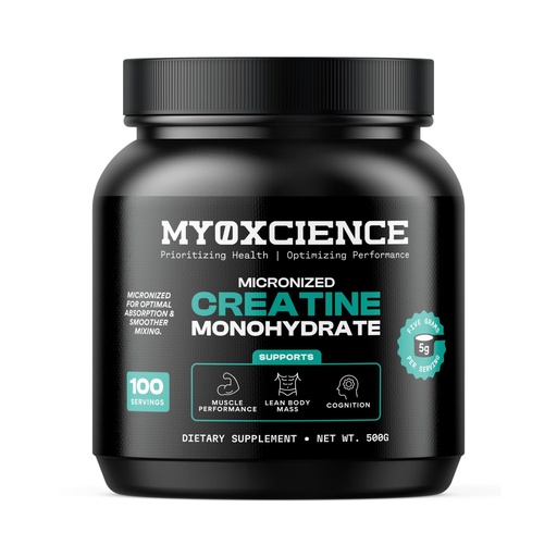 [BRSREC32CIJROHT4] MYOXCIENCE Micronized Creatine | Supports Muscle Performance, Lean Body Mass, & Cognition | 100 Servings
