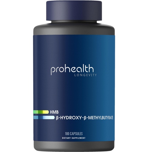 [BRSRACQDOF4AEC36] ProHealth HMB Supplement for Men & Women (Calcium β-Hydroxy- β-Methylbutyrate Monohydrate) 180 Capsules, Calcium HMB Supplements for Muscle Defense, Strength & Recovery