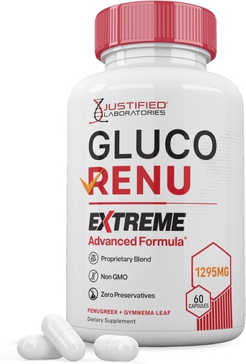 [BRSRAAIKCIPRM3DK] Gluco Renu Extreme 1295MG χάπια υποστήριξης Glyco Advaced Formula Gluo Renew Glycogen Support Formated with Turmeric Berberine Resveratrol Σκορδόχορτο Πικρό Μελόνι Γάλα Θήκη 60 κάψουλες