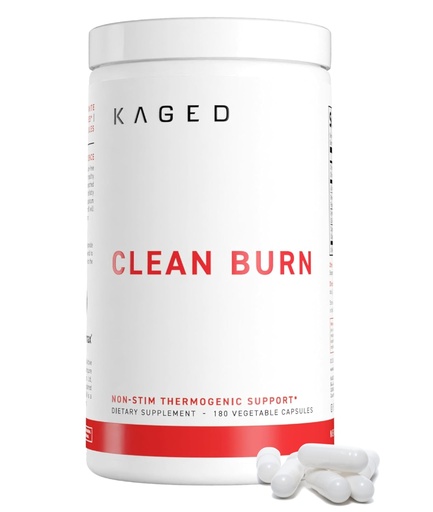 [BRSROZI3BENBS3LP] Kaged Clean Burn Capsules | Unflavored | Thermogenic Weight Management | Boost Metabolism | Stimulant & Caffeine Free | Supplements for Men & Women | 90 Servings