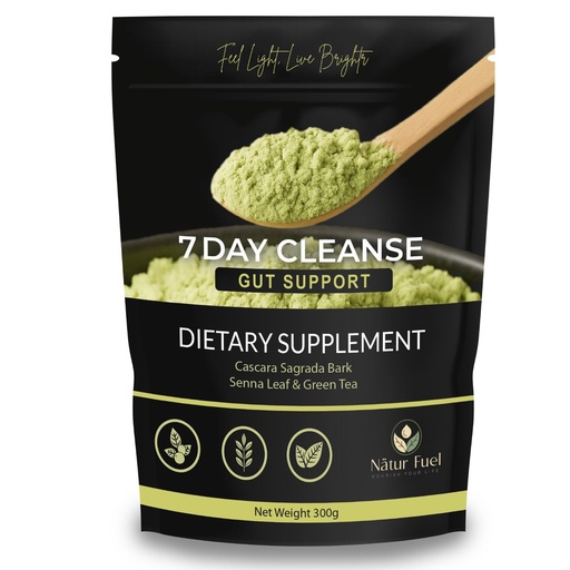 [BRSREED5CEIWEYA2] Nätur Fuel 7 Day Cleanse Natural Digestive Cleanse Supplement - Vanilla Flavor - 100% Organic Fiber for Gut Support & Cleanse, Cascara Sagrada and Senna Leaf, 10.6 oz