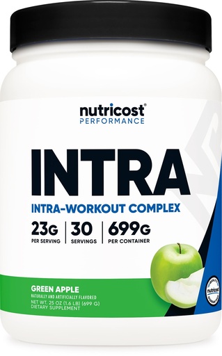 [BRSRAZQLOACAAAA3] Nutricost Intra Workout Powder, 30 Servings (Green Apple) - Non-GMO, Gluten-Free Supplement