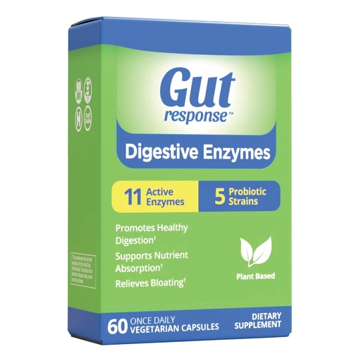 [BRSROHAFOJ7BG3DP] Digestive Enzymes, Digestive Support, Relieves Bloating, 5 Probiotic Strains, 11 Active Enzymes, 60 Capsules