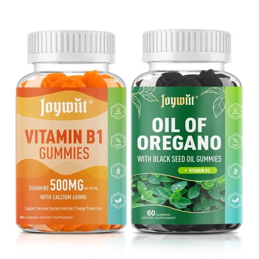 [BRSREHA3OJ7BM2TA] Vitamin B1 Gummies 500mg & Oregano Oil Gummies 300mg