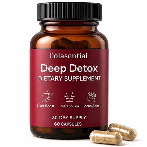 [BRSRGBAHAF7RYDQ7] Colasential Max Liver Detox Capsules - Liver Cleanse Detox & Repair - Hyssop Leaf, Ginger Root - Digestion & Overall Health - 60 Vegan Capsules