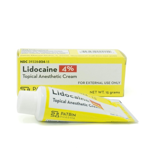 [BRSWGAQHOVYGMCDO] Lidocaine 4% Pain Relieving Topical Anesthetic Cream, 15 Gram (Compare to LMX)
