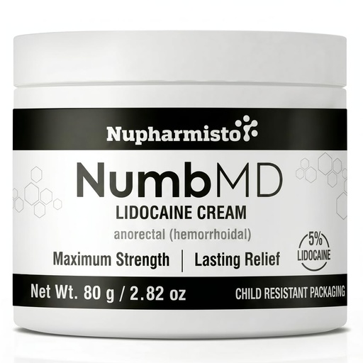 [BRSRGY36OYDQGELU] Nupharmisto Numbing Cream Maximum Strength : Long Lasting Numbing Cream with 5% Lidocaine Emu Oil and Arnica 80 g / 2.82 oz