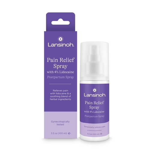 [BRSW2ZQNB57BS2TG] Lansinoh 4% Lidocaine Perineal Spray, Pain Relief for Postpartum Care, 3.5 Ounces