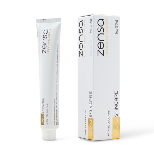 [BRSW2AI3OEGQEEY4] Zensa Numbing Cream 5% Lidocaine, Maximum Strength Topical Anesthetic-Pain Relief, Fast-Absorbing, Long-Lasting, Hypoallergenic Water-Based with Vitamin E, Vegan, Cruelty-Free, 30g, NDC 69805-786-01