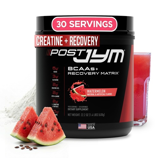 [BRSWGAYCCMNAIGY4] Post JYM Active Matrix - Post-Workout with BCAA's, Glutamine, Creatine HCL, Beta-Alanine, and More | JYM Supplement Science | Watermelon, 30 Servings