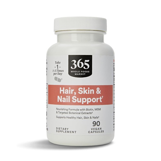 [BRSWGZQBOYORSC33] 365 by Whole Foods Market, Hair Skin & Nails 2000 Biotin, 90 Count