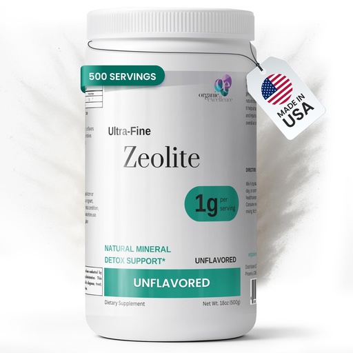 [BRSREGI5B57QMETH] Organic Excellence Zeolite Clinoptilolite Powder – Pure Micronized Mineral Supplement – Supports Gut Health, Cleansing Support & Internal Balance – Non-GMO, Vegan – 500 Servings