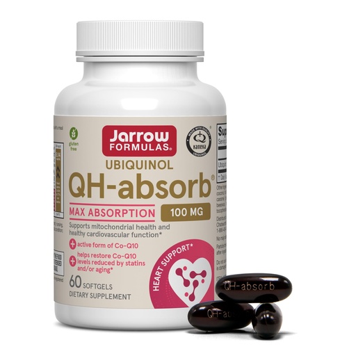 [BRSWIY32BQIRKG36] Jarrow Formulas QH-Absorb, High Absorption / Enhanced Stability, 100 mg, 60 Softgels