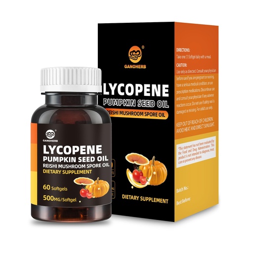 [BRSREGQCOEFRMHTP] Pumpkin Seed Oil Capsule Lycopene Supplement, Cold Pressed Pumpkin Seed 3 in 1 Hair Growth Supplement with Reishi Mushroom Spore Oil for Urinary and Prostate Health, 60 Softgels