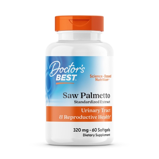 [BRSWIYQHCEOQGFLE] Doctor's Best Best Saw Palmetto Extract (320 mg), Softgel Capsules, 60-Count