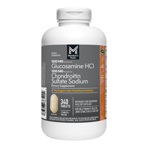 [BRSWGFD5BUAQK3TO] Members Mark Triple Strength Glucosamine Chondroitin (340 Count) (2 Pack)