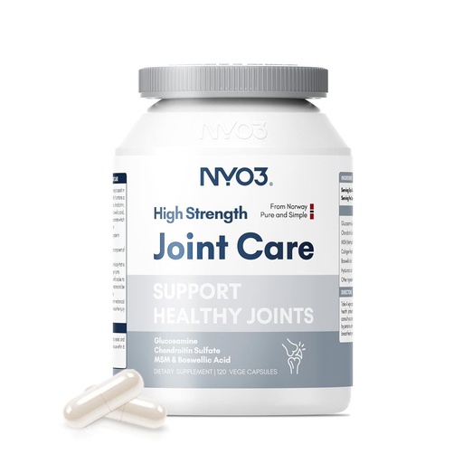 [BRSRABT2DIAROH34] NYO3 Glucosamine 1500mg with Chondroitin MSM 120 Capsules Collagen Peptide | Joint Support Supplement, 30 Day Supply Joint Health (Products Nearing Expiration)