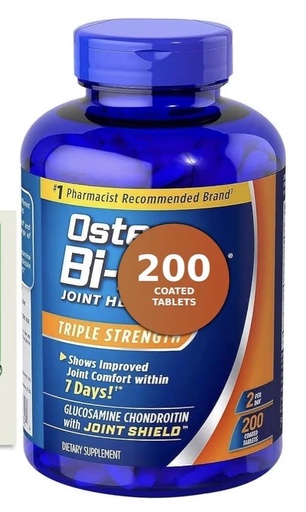 [BRSRGEI5B4CRSCL2] Glucosamine Chondroitin Bi Flex Tripple Strength Supplement, 3 Month Supply, 200 Count