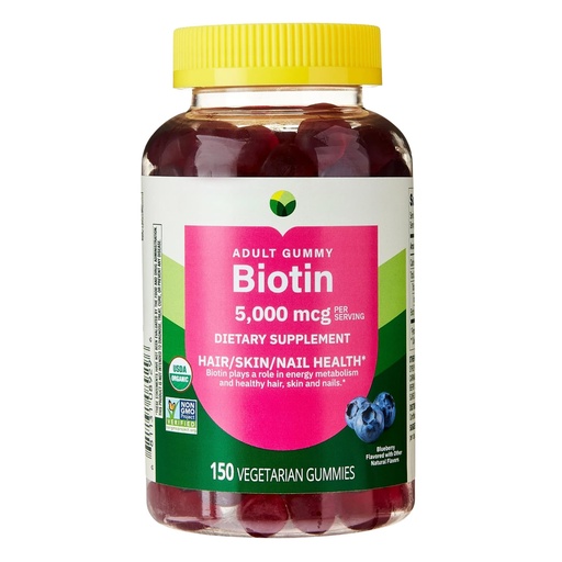 [BRSREBIPPIMGGCL3] KP+ Biotin | Biotin 5,000 mcg Gummies | Supports Hair, Skin & Nail Health | 150 Vegetarian Gummies | Blueberry Flavor | Pack of 1