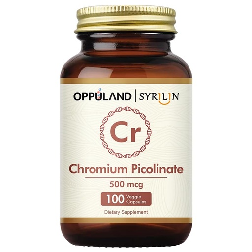 [BRSROBD7OYPAYGTX] Chromium Picolinate 500 mcg,Chromium Supplements,Non-GMO, Gluten Free,100 Veg Capsules
