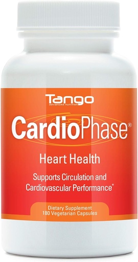 [BRSWIYIMOQPWCF3A] CardioPhase Natural Heart Support Supplement for Healthy Circulation and Cardiovascular Performance (180 Vegetarian Capsules)