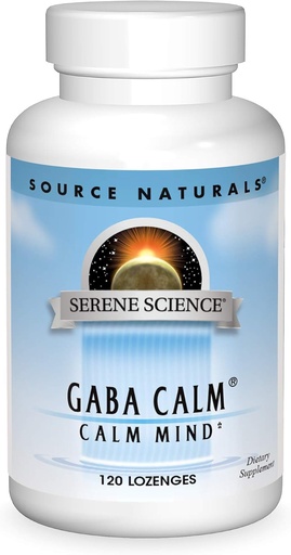 [BRSWIYQOAUNAE3DG] Source Naturals Serene Science, GABA Calm Quick Dissolving Peppermint Flavor - 120 Lozenges