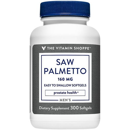 [BRSWIYTYOEDRA3LO] The Vitamin Shoppe Saw Palmetto Extract 160mg, Supplement for (300 Softgels)