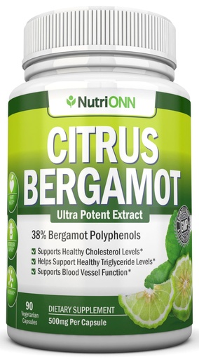 [BRSWGGI6OAJW2C3K] Citrus Bergamot - 500 mg - 90 Vegetarian Capsules - 38% Polyphenols - Natural Premium Quality Citrus Bergamot Extract - Promotes Healthy Triglyceride Levels