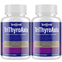 Thyroid Support Supplement for Women & Men – Professional T4, T3, T2 Triple-Pathway – Metabolism & Energy – with L-Tyrosine, Selenium, Ashwagandha – Standardized Herbs – 60 Capsules (2 Bottle)