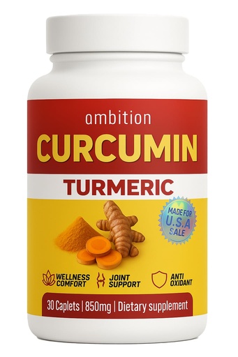 [BRSRACDYAAPQ4ALU] Curcuyin Turmeric Curcumin Supplement, 850mg, 30 Caplets