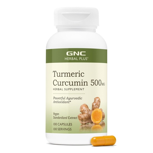 [BRSREBD5C4OWY2A6] GNC Turmeric Curcumin 500mg, Vegan, 100 Capsules