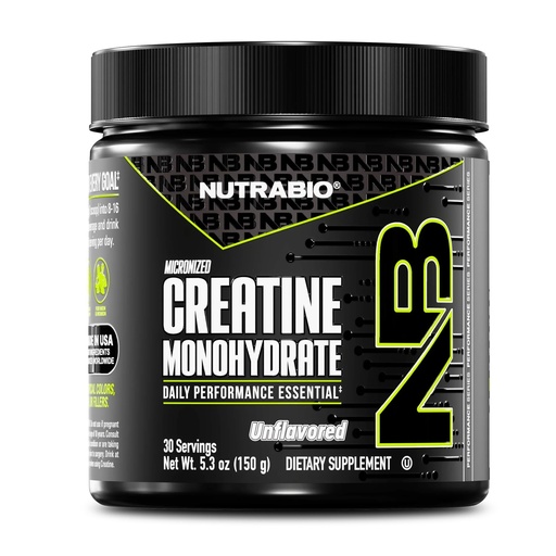 [BRSWIHD3CR6GE334] NutraBio Pure Micronized Creatine Monohydrate Powder Supplement, Unflavored, (150 g) - Supports Bulk Muscle Energy, Recovery, and Strength - HPLC Tested Creatine Powder Supplement for Men and Women