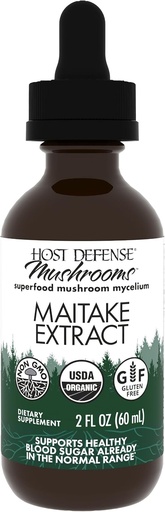 [BRSWIF34CMNWI3I5] Host Defense Maitake Extract - 면역 및 세포 건강 지원 - Maitake Mushroom & Mushroom Mycelium과 초본 보충 - 액체 보충 - 2 fl oz (60 서빙) *