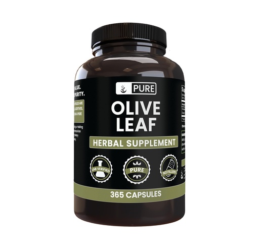 [BRSWGBT6B5YBSCDK] Pure Original Ingredients Olive Leaf (365 Capsules) No Magnesium Or Rice Fillers, Always Pure, Lab Verified