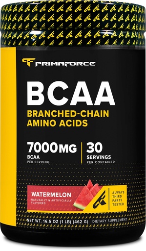 [BRSROGD5OQOQYYD5] Primaforce BCAA Powder (Watermelon) - 7000MG 2:1:1 BCAAs, 30 Servings, Post-Workout Recovery Drink with Amino Acids and Real Salt for Men & Women