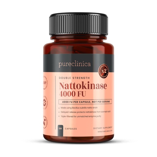 [BRSREZIFDEFRE2DH] Nattokinase 4,000 FU per Capsule – 120 Vegan Capsules – High Potency – Delayed-Release – Non-GMO Soy-Derived – Clean Label – 4 Month Supply – Pure Enzyme from Bacillus subtilis Natto