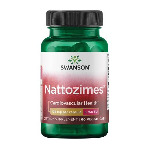[BRSWIY36BR5AOHQ3] Swanson Triple-Strength Nattozimes 195 Milligrams/6750 Fu 60 Veg Capsules Enzyme
