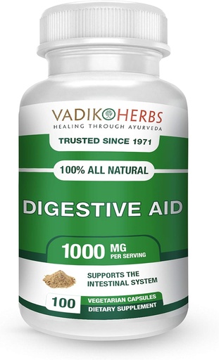 [BRSWGHY2OIBQEF3D] Certified Organic Vadik Herbs Digestive Aid Herbal Dietary Supplement | Supports to Intestinal System, Promotes Normal Bowel Function (1 Pack)