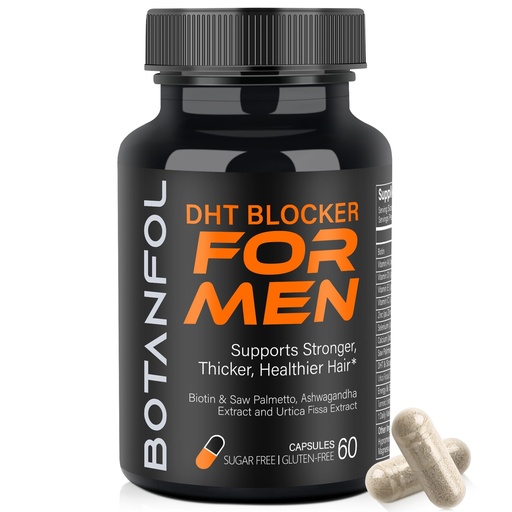 [BRSRGYATDJ5RM3LP] DHT Blocker for Men Hair Growth: Natural Hair Loss Supplement - Formula with 10000mcg Biotin & Saw Palmetto for Mens thinning Support - 1 Monthly Supply