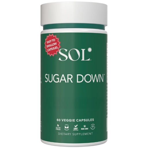 [BRSROHYZAUJWE3TG] Sugar Down: Wellness Supplement with Astragalus & Anthocyanin, Enhances Digestive Health and Energy Levels, 60 Vegetarian Capsules - Two Capsules Per Serving