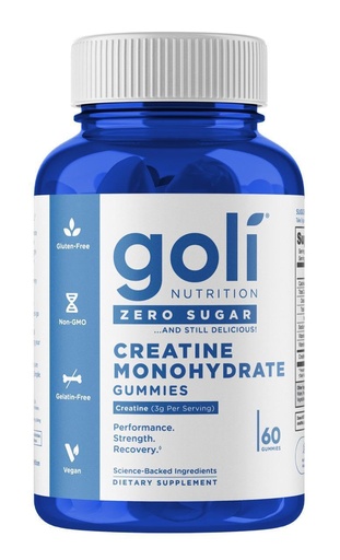 [BRSREZYRPIBRE237] Goli Zero Sugar Creatine Gummies - Keto-Friendly, Rich in Fiber, No Sugar Alcohols, No Artificial Sweeteners, Gluten-Free, Vegan, Non-GMO, and Gelatin-Free