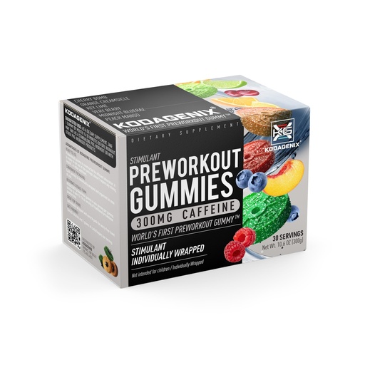 [BRSROZADAQNB4CAZ] Kodagenix Pre Workout Gummies for Men and Women with Caffeine, L-Citrulline and Beta Alanine - World's First Preworkout Gummy™ - High Stim Preworkout for Men and Women - USA-Made - 30 Servings