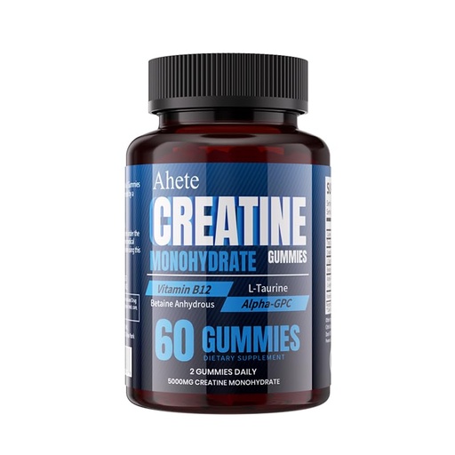 [BRSRGBIEOJYRO23H] Creatine Gummies 5000mg Sugar Free, Creatine Monohydrate with Taurine, Betaine & Alpha GPC, Zero Sugar Pre Workout Gummies for Muscle Growth, Energy & Focus, 60 Gummies