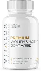 [BRSROBADDEFQACY7] VITALUX || #1 Rated Premium Women's 9-in-1 Horny Goat Weed || Female Health, Mood, Optimize Blood Flow | Ultra Dosed Formula w/ 8 Powerful Ingredients | 3rd Party Tested + USA Made - 60 Capsules