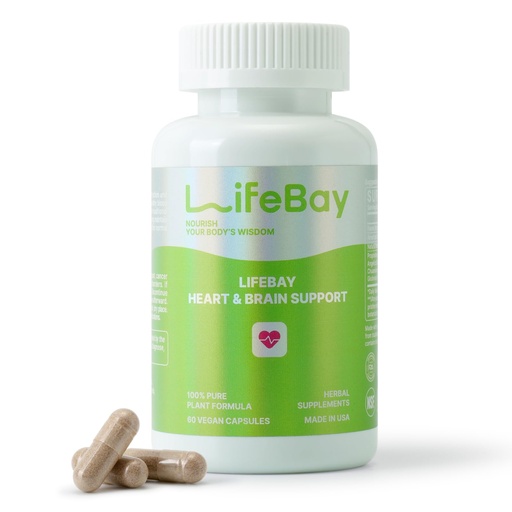 [BRSREZD3A55GEFDJ] Heart & Brain Support - Inspired by Chinese Herbal Wisdom - A Circulation Supplement for Heart Health, Memory and Focus - with Notoginseng & Salvia - Made in USA - 60 Vegan Capsules