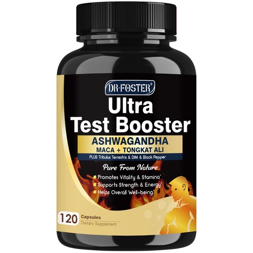 [BRSREGANBF4BOGQ6] DRFOSTER Testosterone Booster for Men, Ultra Testosterone Formula 600mg Ashwagandha, Tongkat Ali & Maca - Muscle Growth, Energy & Endurance - 120 Capsules