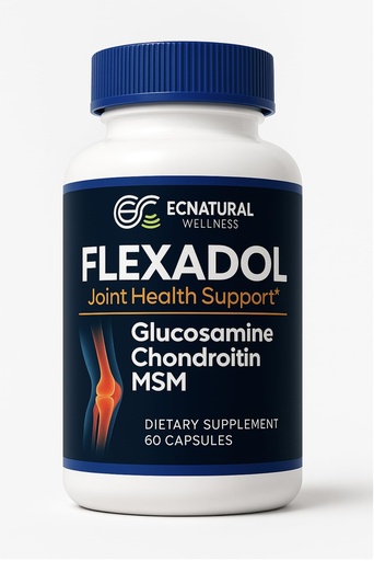 [BRSRGZQLBEIWYCTP] FLEXADOL – Glucosamine Chondroitin MSM | General Joint Support | Mobility & Flexibility Focus | Daily Routine Companion | 60 Capsules Flex Solutions