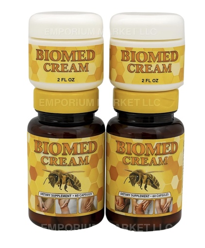 [BRSREZQ6AUPQYFDP] New Biomed Joint Support - Glucosamine Chondroitin - with Boswellia, Turmeric & Hyaluronic Acid - Joint Health Supplement, Mobility, Flexibility, 120 Capsules 2 Bottle & 4 oz bio med Cream Pack 4