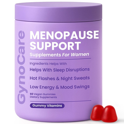 [BRSRAAYNPJ5Q2EIY] Menopause Supplements for Women | Menopause Gummy Vitamins | Relief for Hot Flashes, Night Sweats & Mood Swings | Helps Sleep Disruptions & Brain Function | 60 Vegan Gummies
